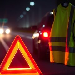 Jak zabezpieczyć miejsce awarii lub kolizji: światła awaryjne, trójkąt, kamizelka i wezwanie pomocy